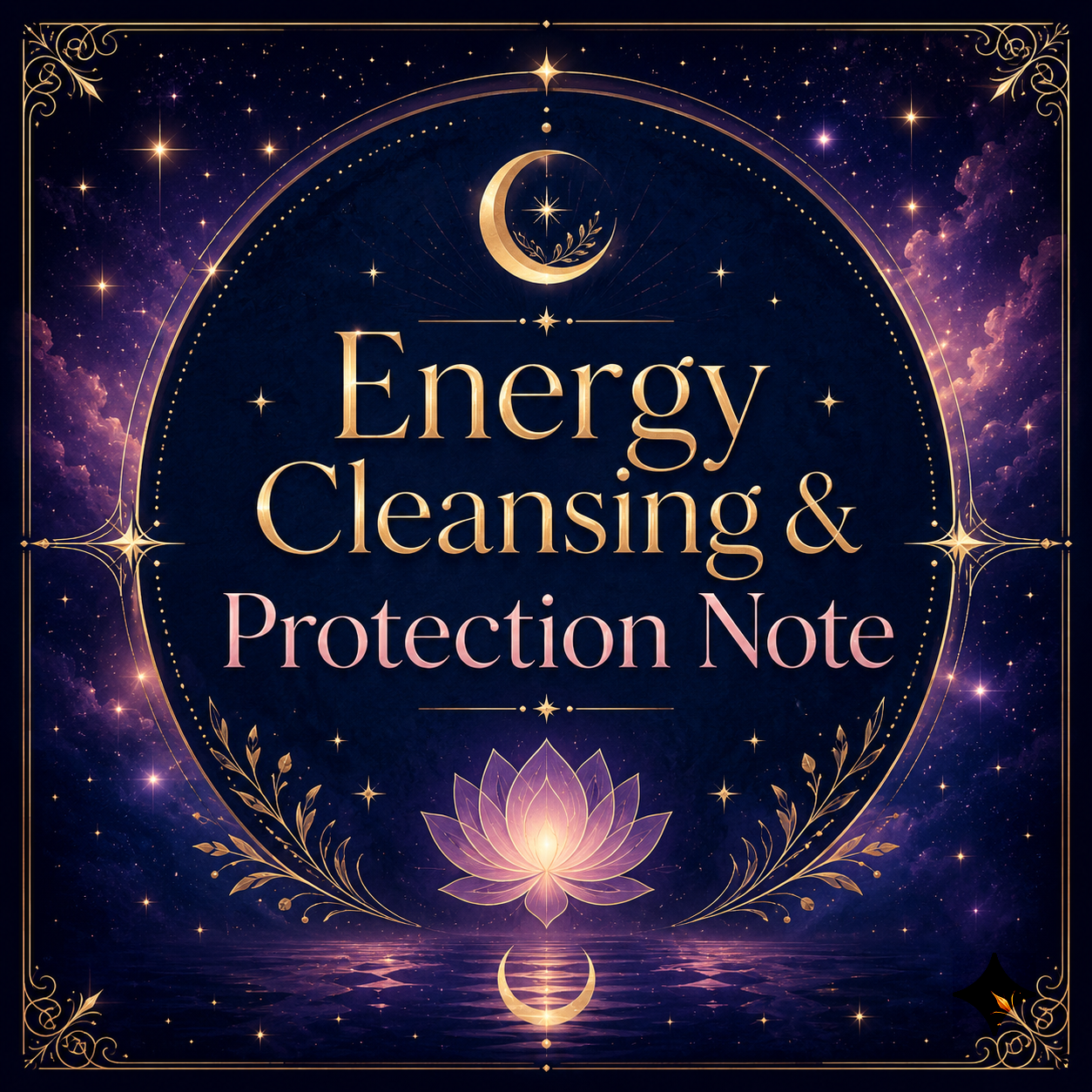Energy Cleansing & Protection Note